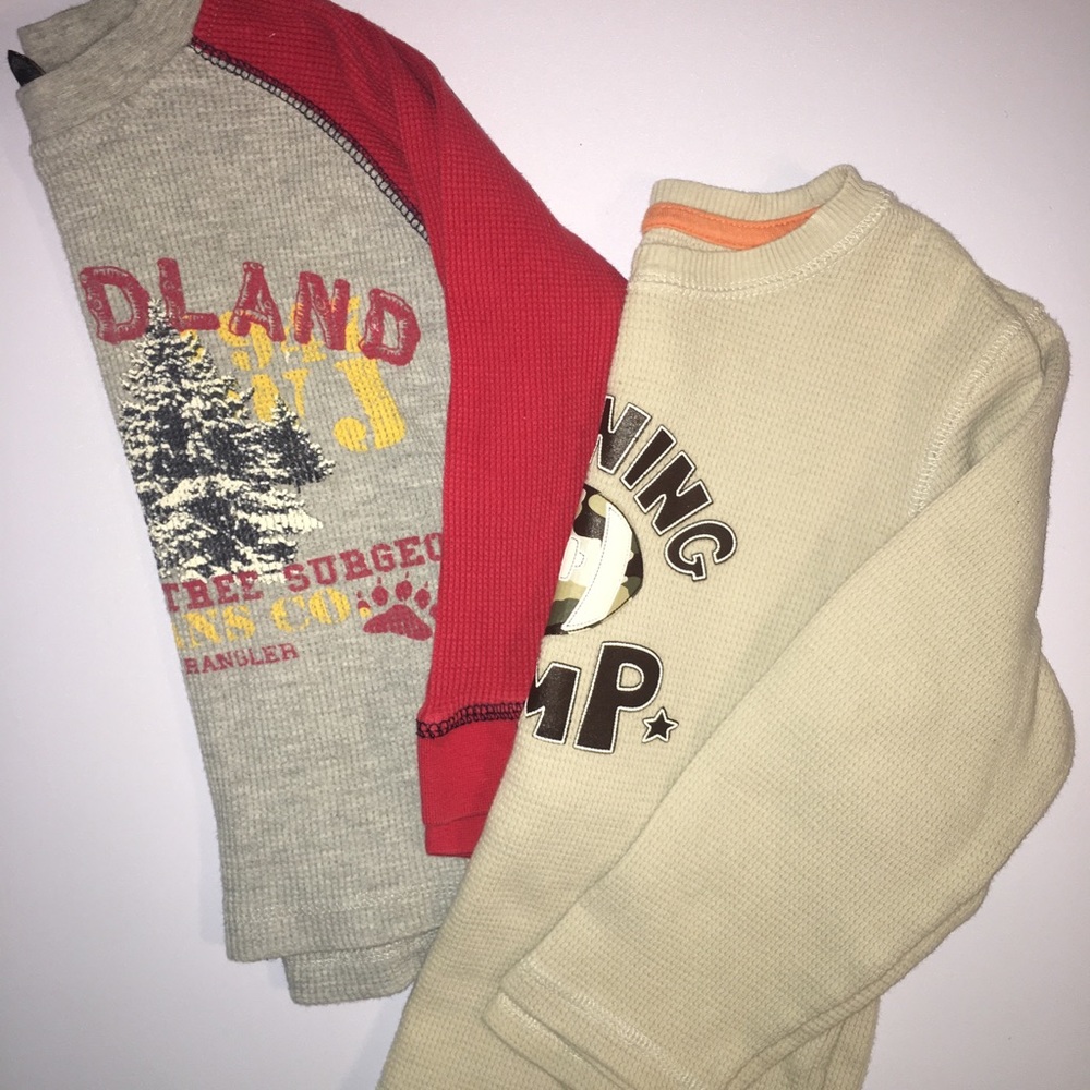 Boy’s Lot of 4T Long Sleeve Thermal Print Shirts